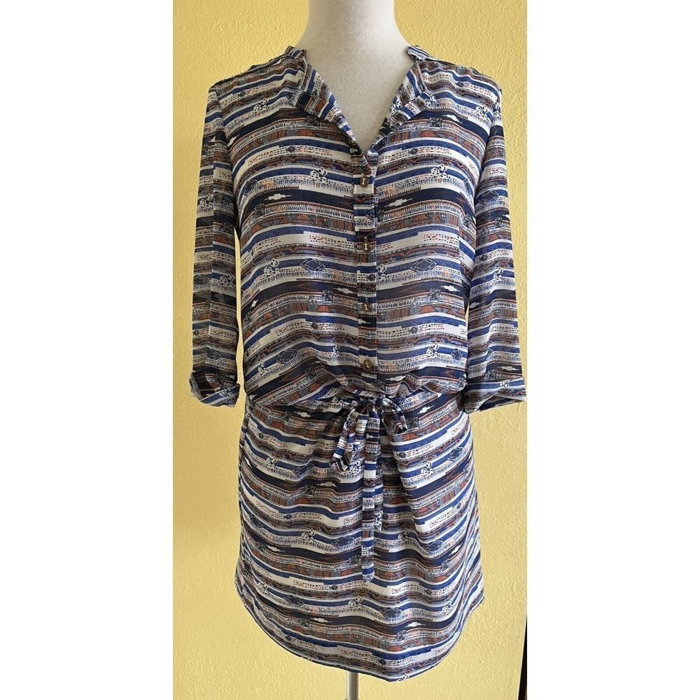 Maison Scotch Soda Womens size 1 Short Draw String Blouson Dress Casual sheer M